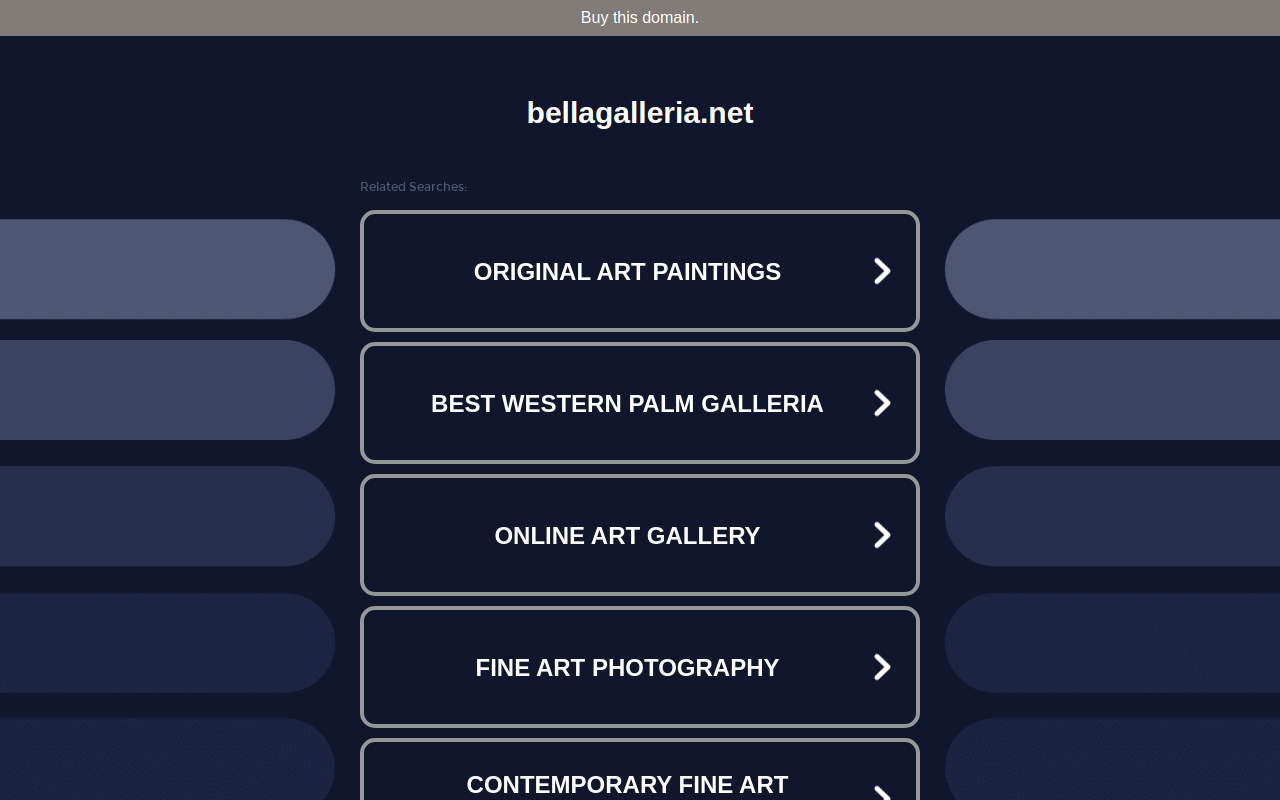 Bella Galleria website preview