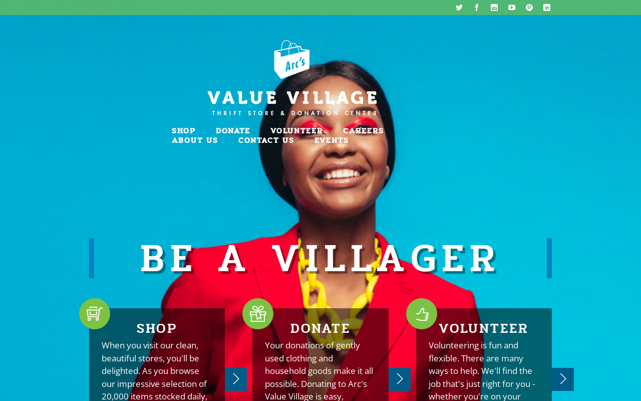 Arc's Value Village website preview