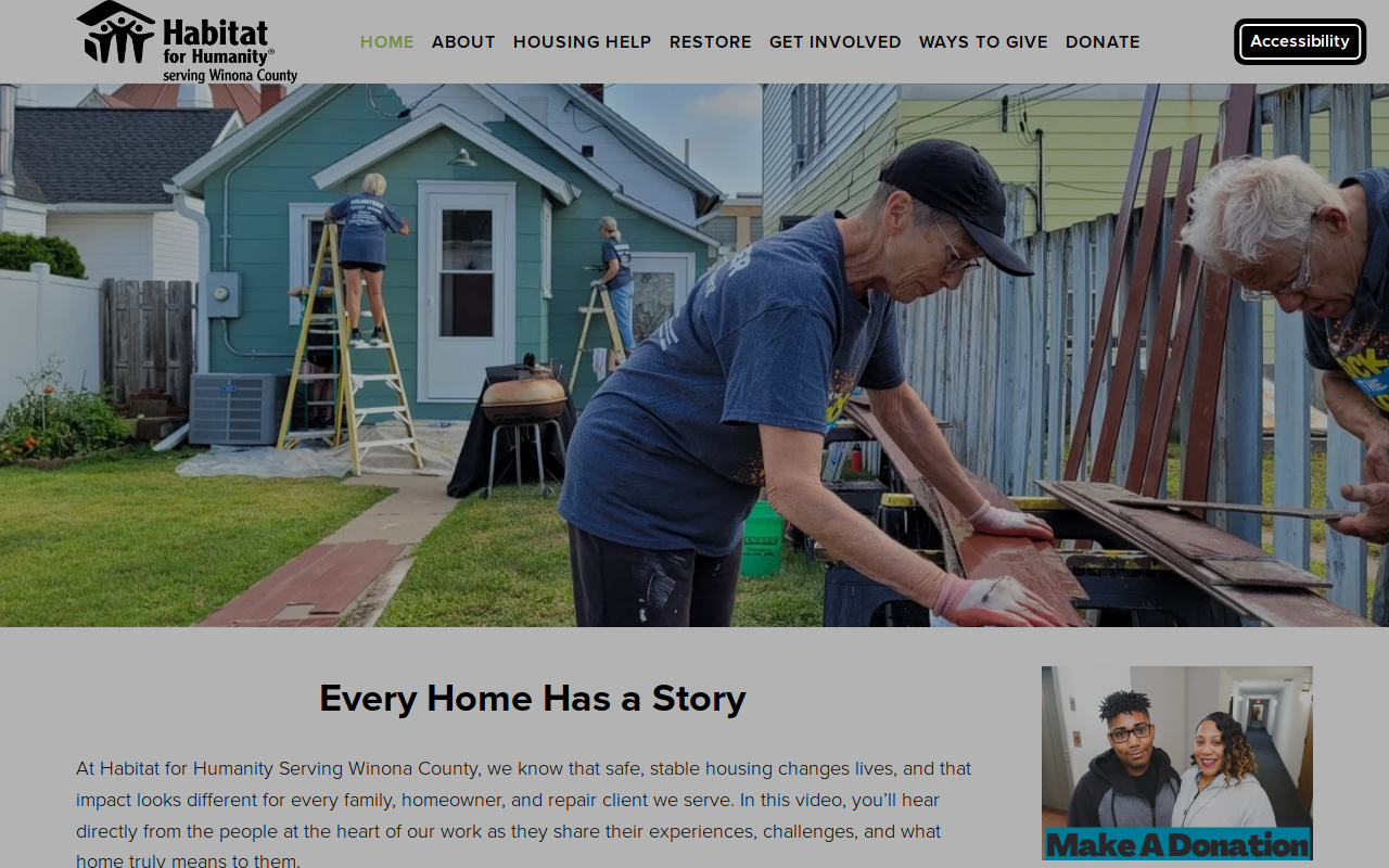 Habitat for Humanity ReStore website preview