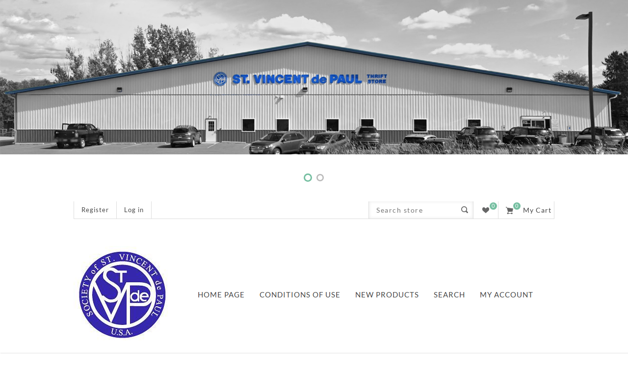 Saint Vincent de Paul Thrift Store website preview