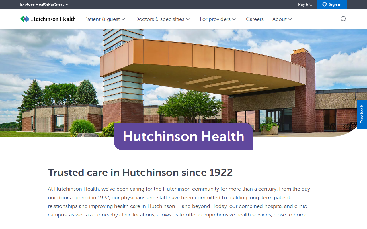 Hutchinson Health Auxiliary Thrift Store website preview