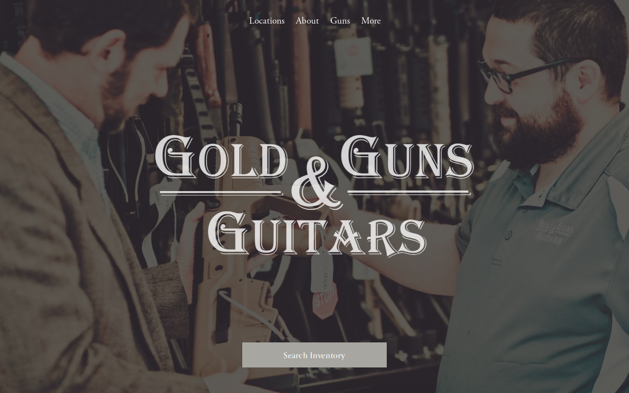 Gold, Guns, and Guitars website preview