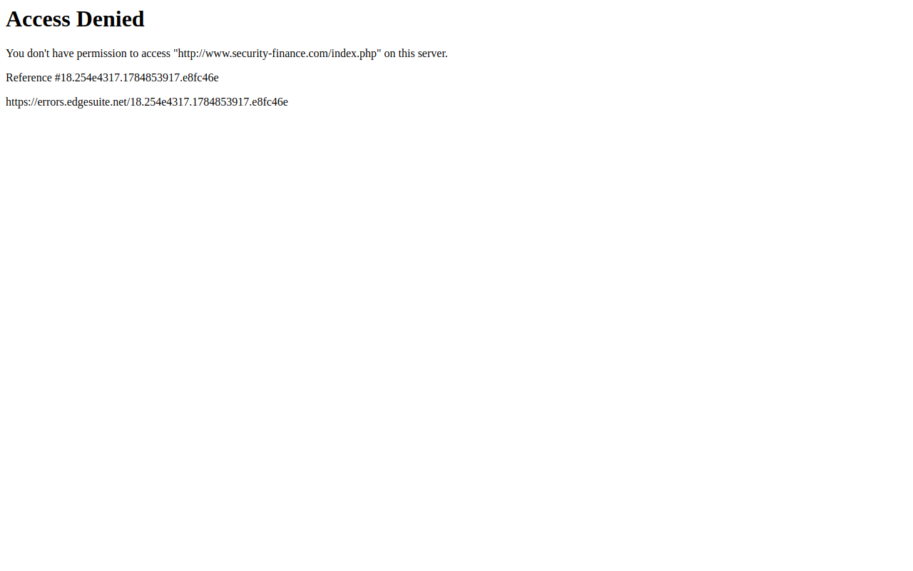 Security Finance website preview