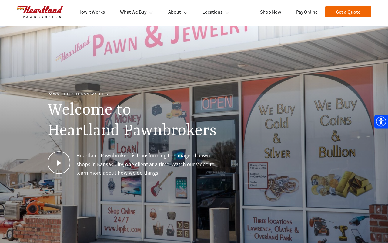 Heartland Pawnbrokers website preview