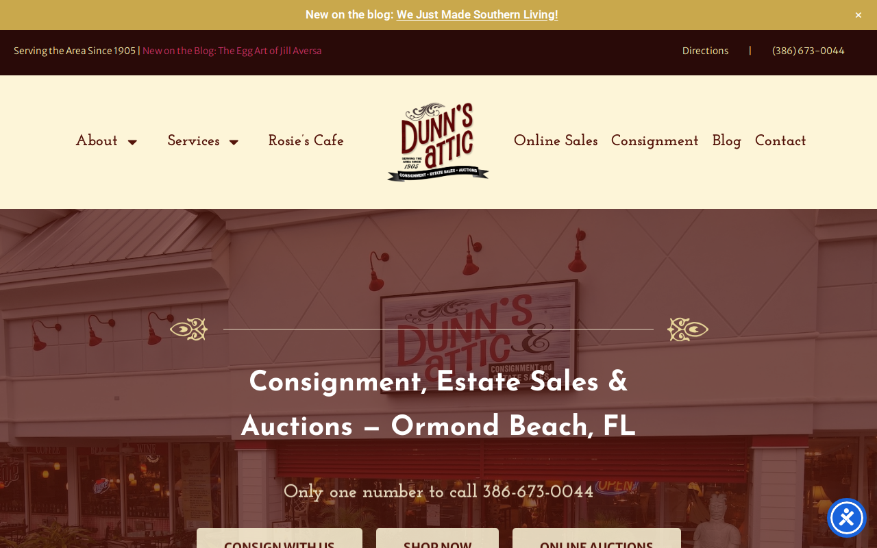 Dunn's Attic website preview
