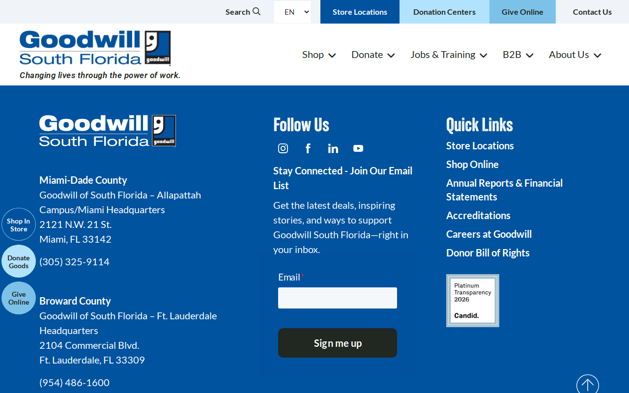 Goodwill website preview