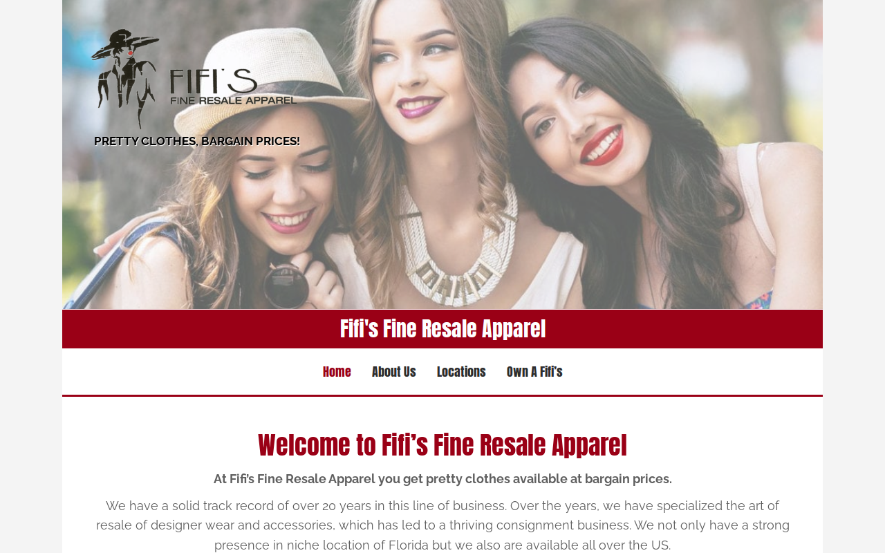 Fifi's Fine Resale Apparel website preview