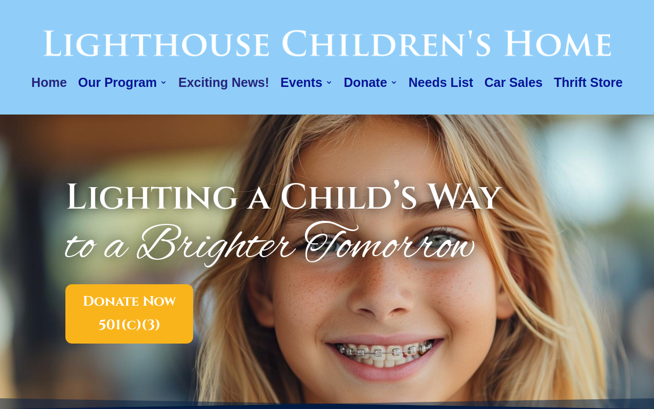Lighthouse Childrens Home Thrift Store website preview