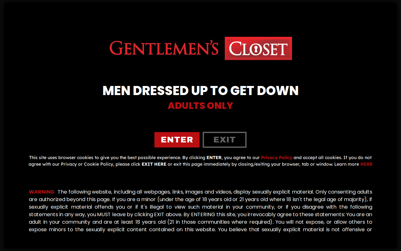 Gentleman's Closet website preview