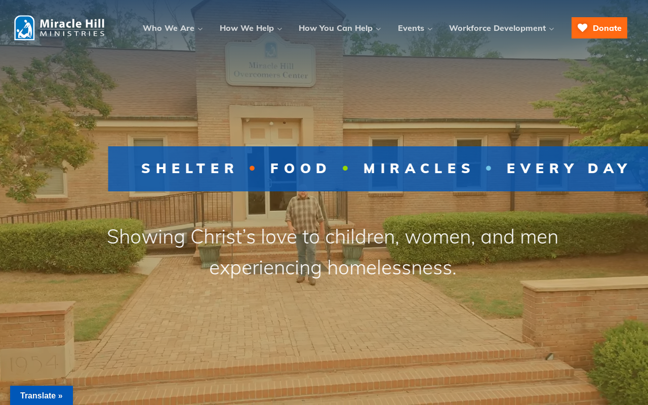 Miracle Hill Thrift Store website preview