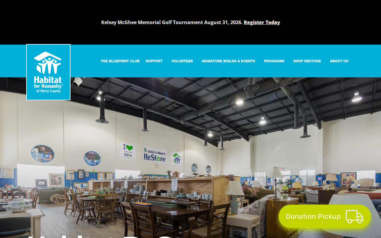 Habitat for Humanity ReStore website preview