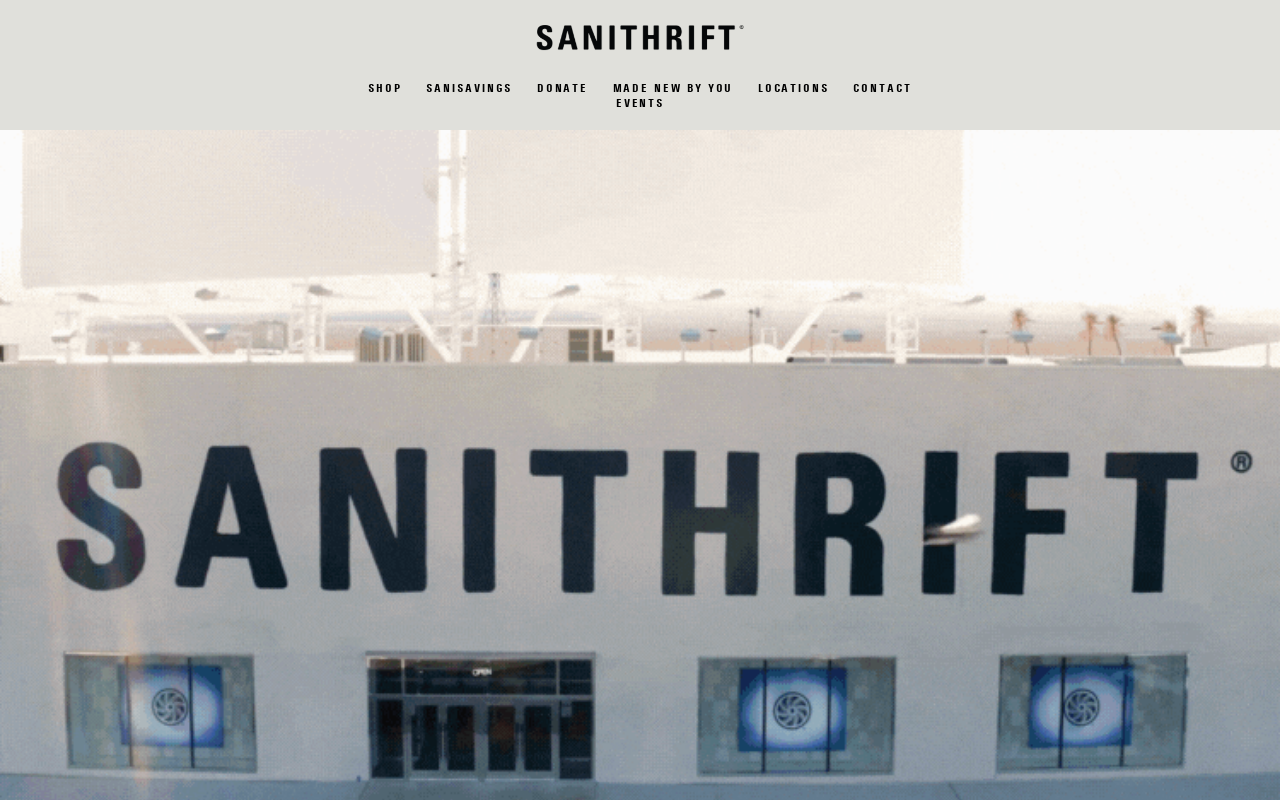 Sanithrift website preview