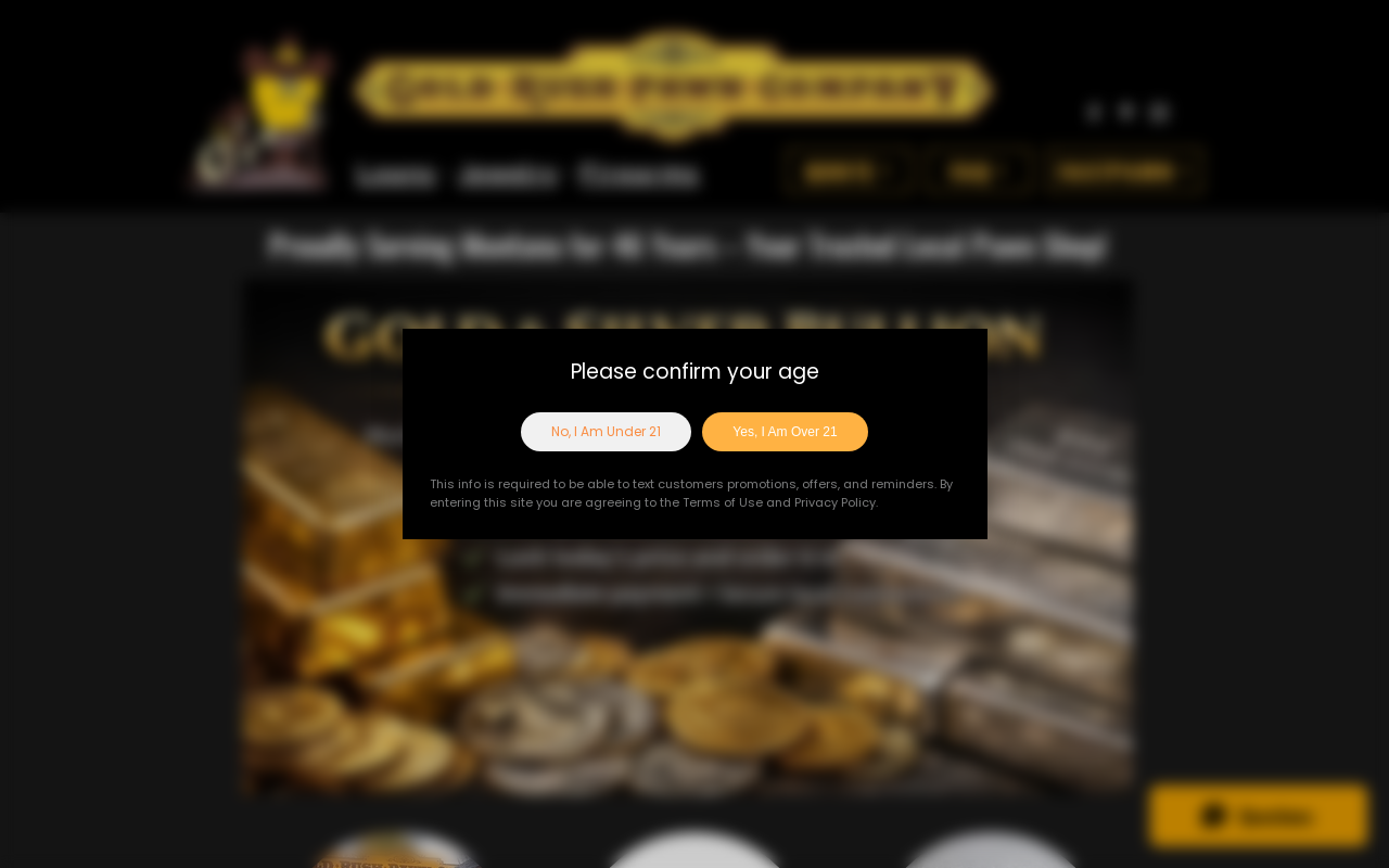 Gold Rush Pawn Company website preview