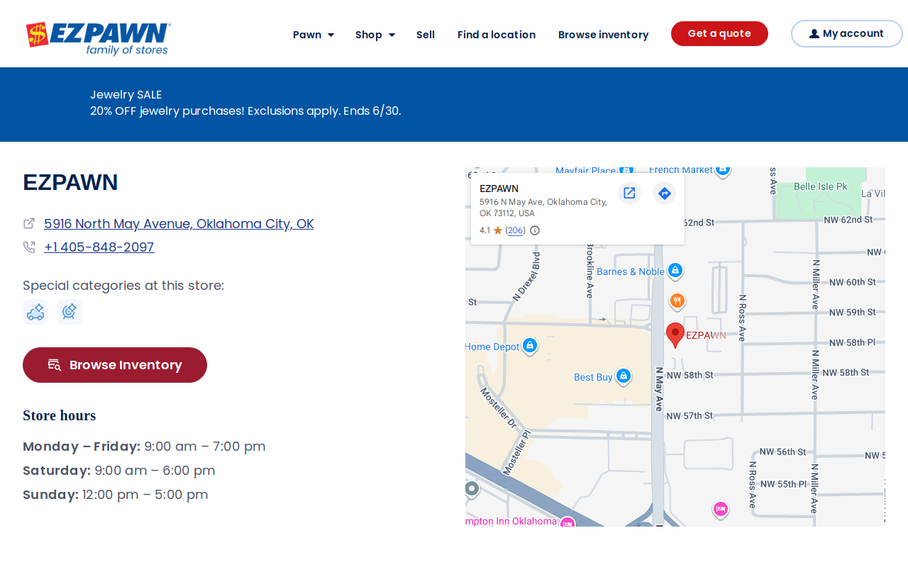 EZPAWN website preview