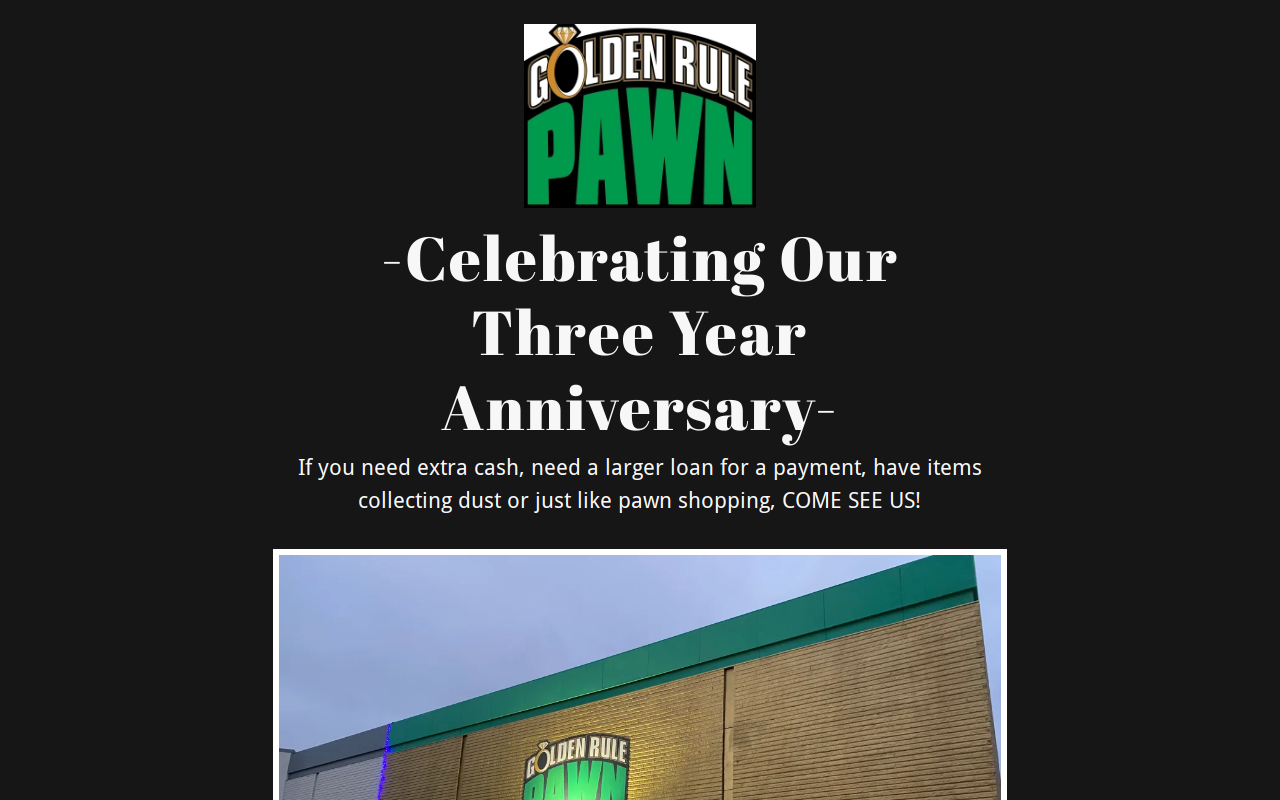 Golden Rule Pawn website preview
