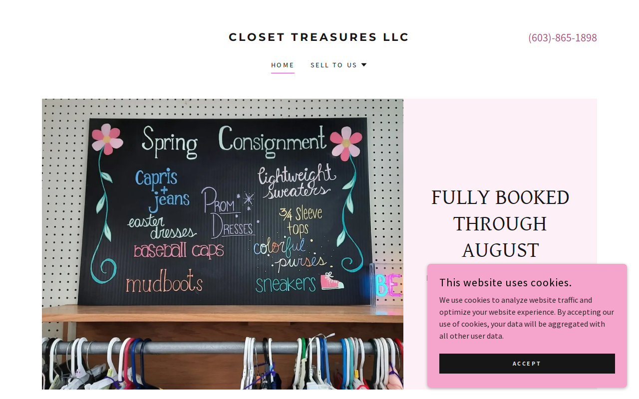 Closet Treasures website preview