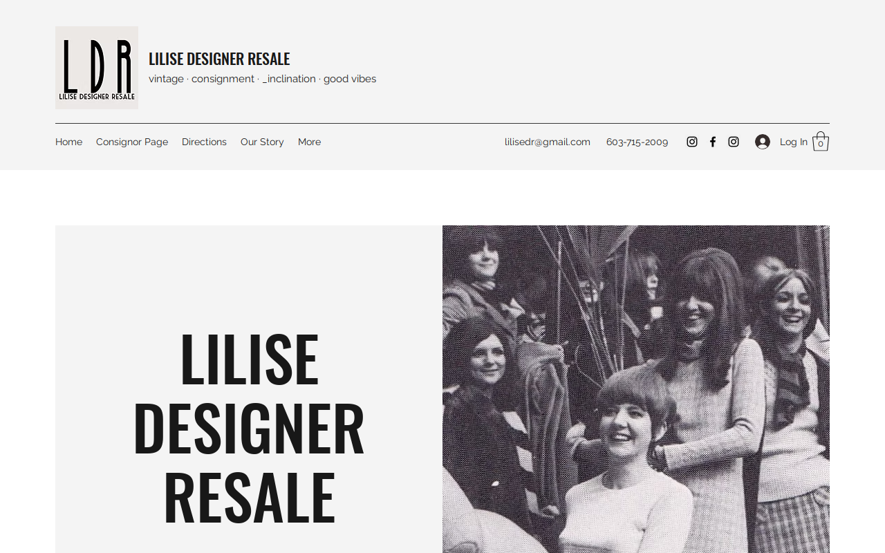 Lilise Designer Resale website preview