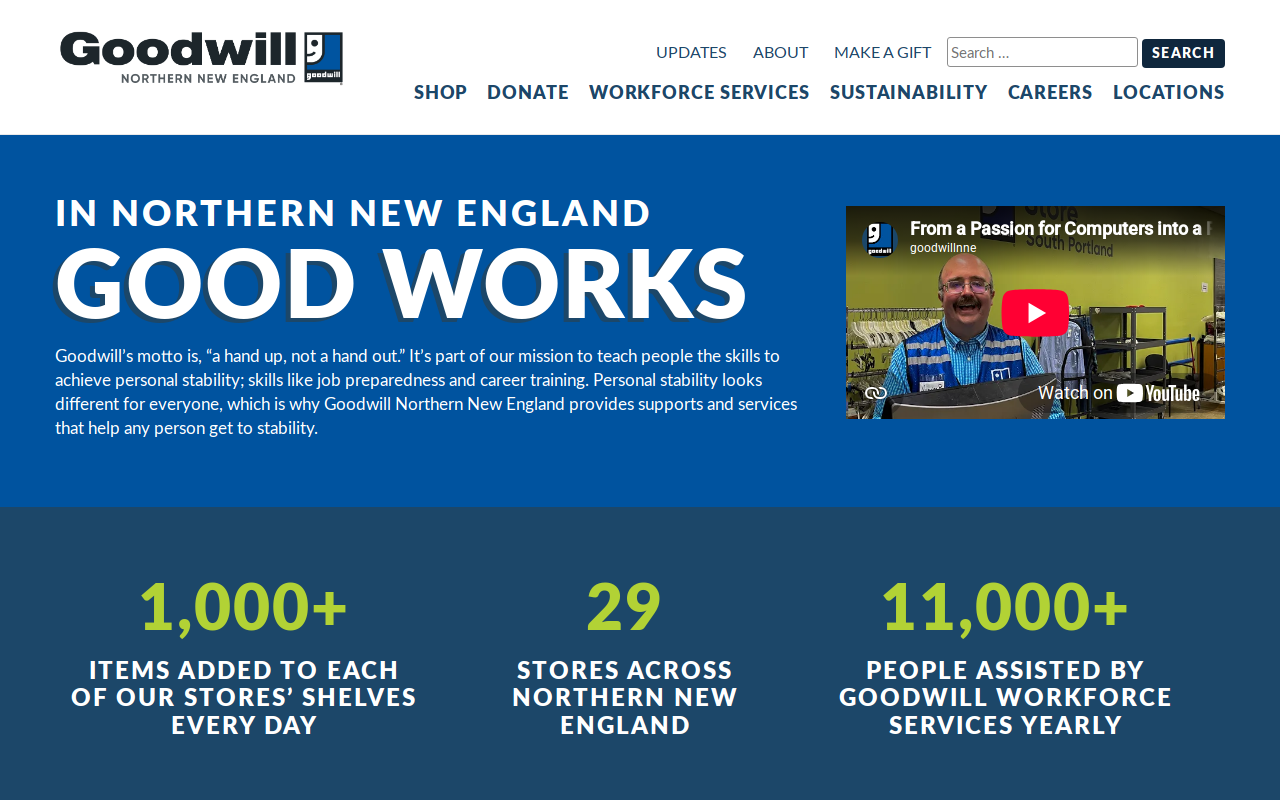 Goodwill website preview