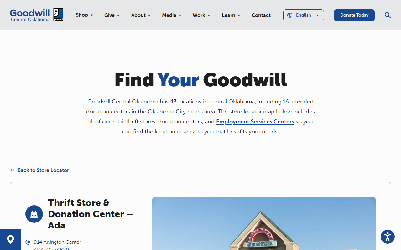 Goodwill website preview