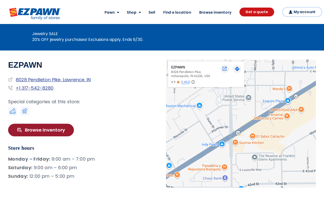 EZPAWN website preview