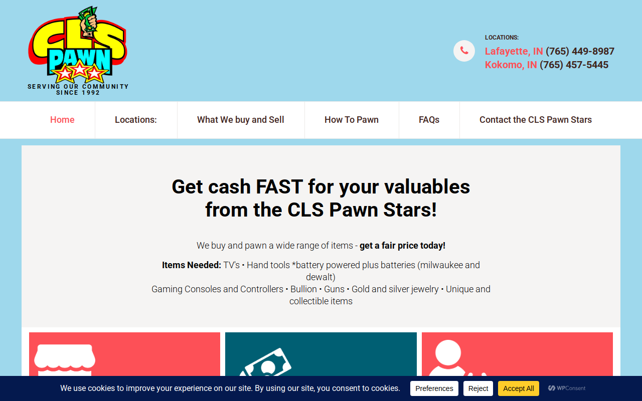 Cash Loan & Security website preview