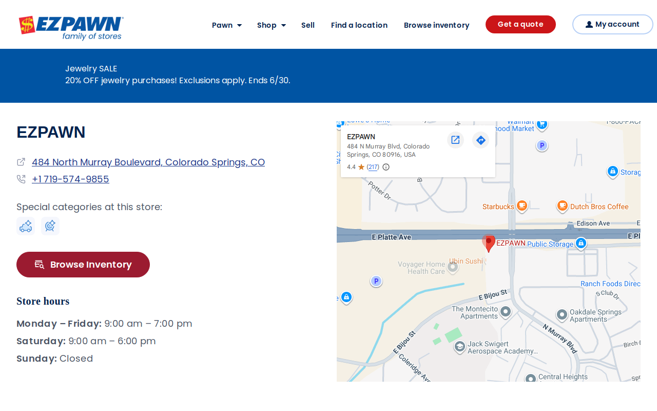 EZPAWN website preview