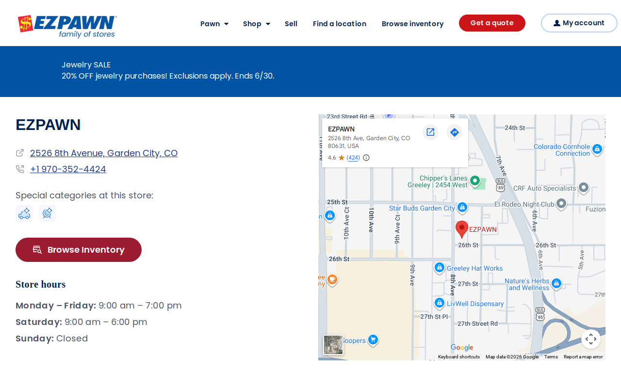 EZPAWN website preview