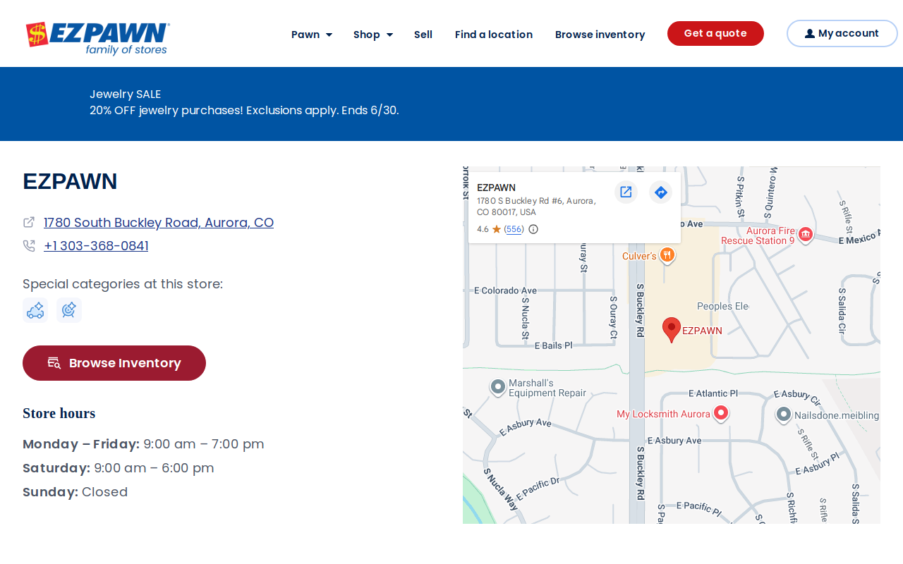 EZPAWN website preview