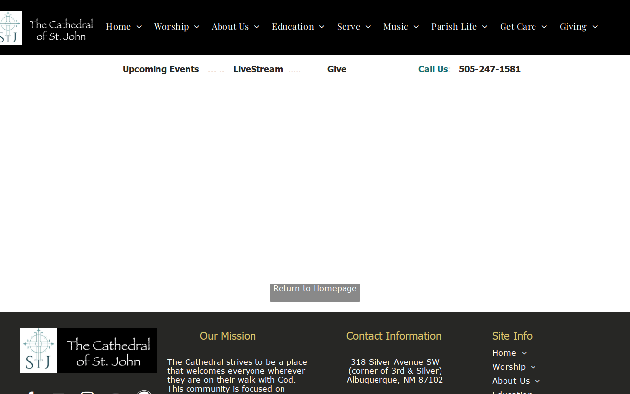 St. John's Thrift Shop website preview