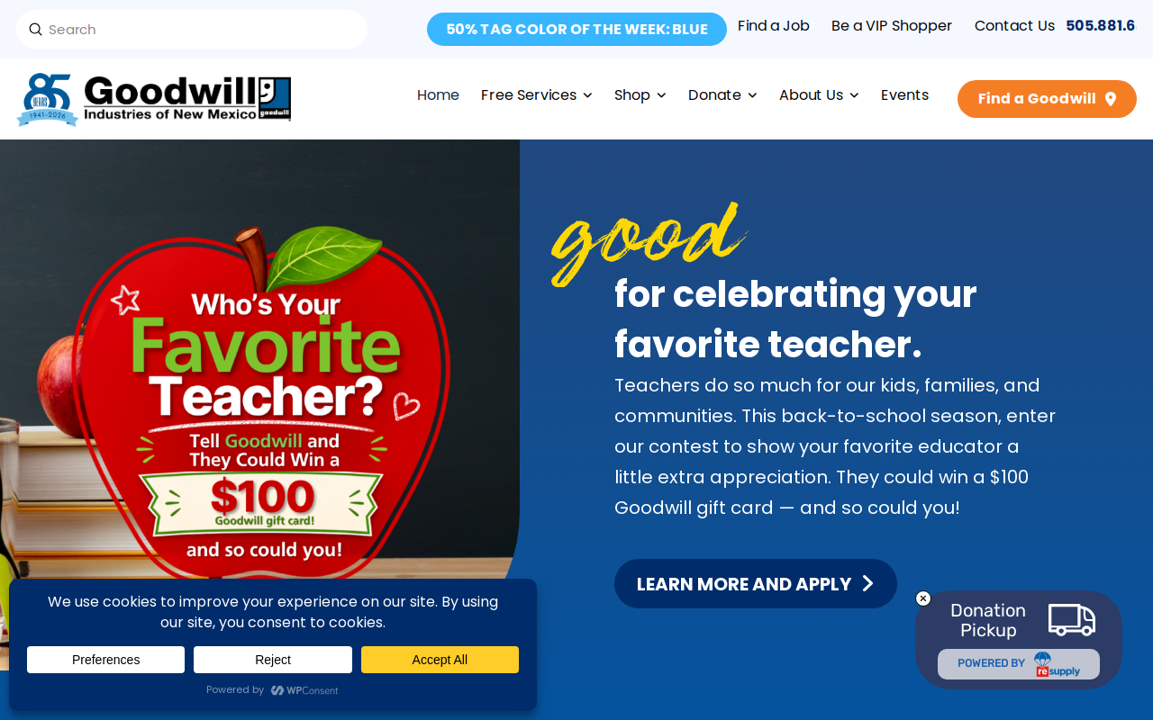 Goodwill website preview
