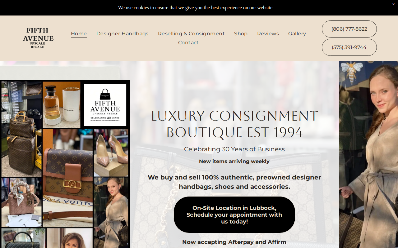 Fifth Ave Resale website preview