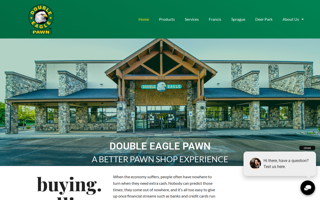 Double Eagle Pawn website preview