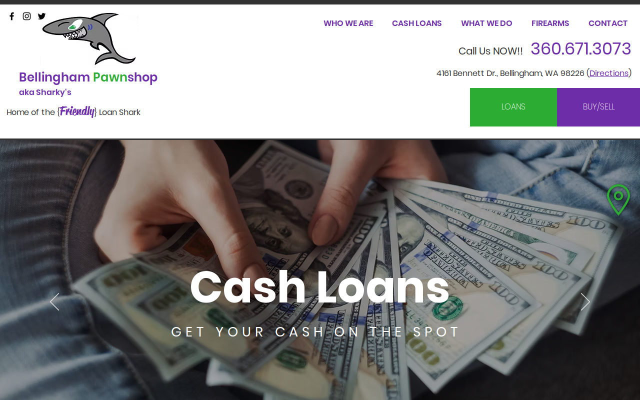 Bellingham Pawnshop website preview