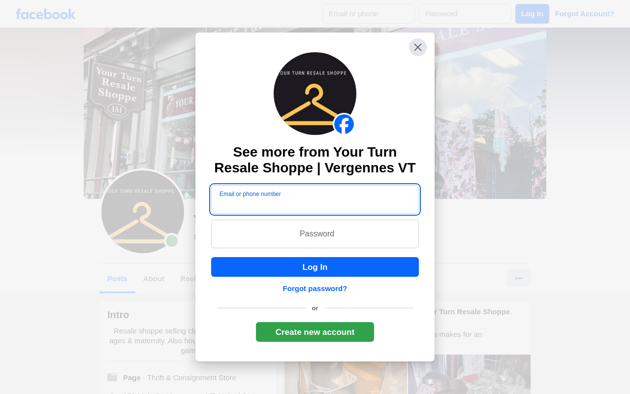 Your Turn Resale Shoppe website preview