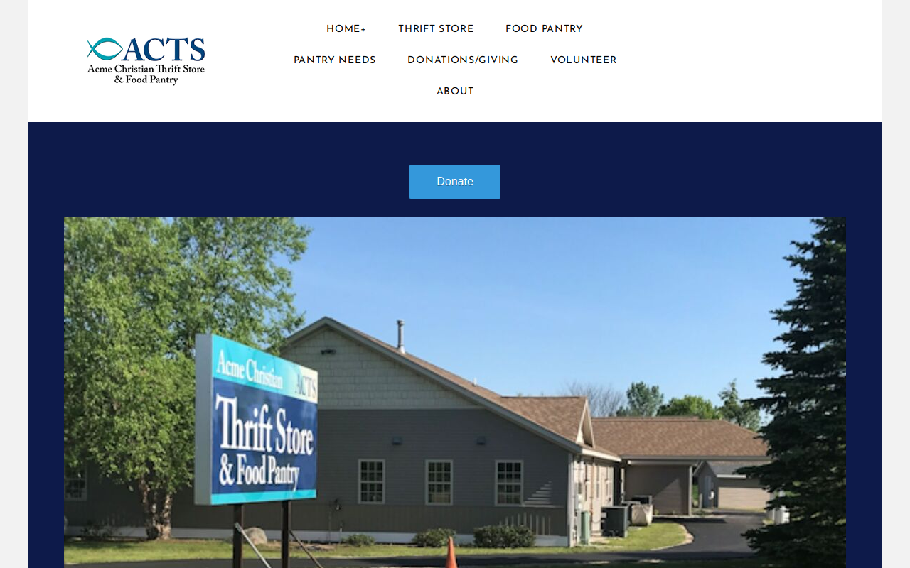 Acme Christian Thrift Store website preview
