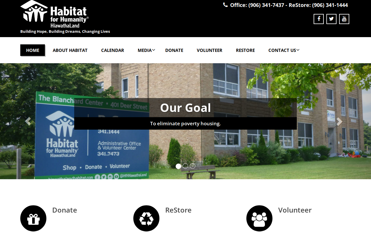 Habitat for Humanity ReStore website preview