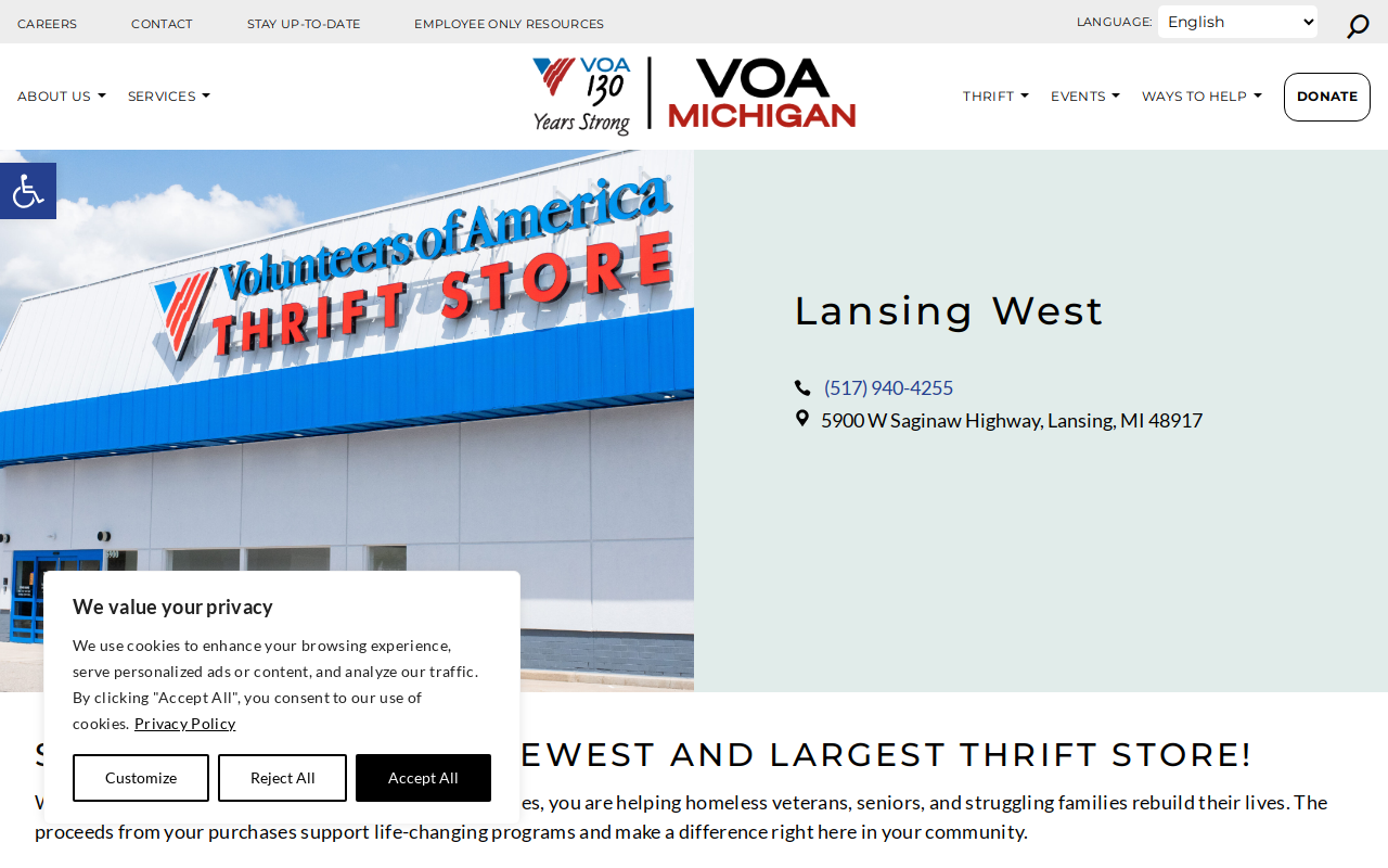 Volunteers of America website preview