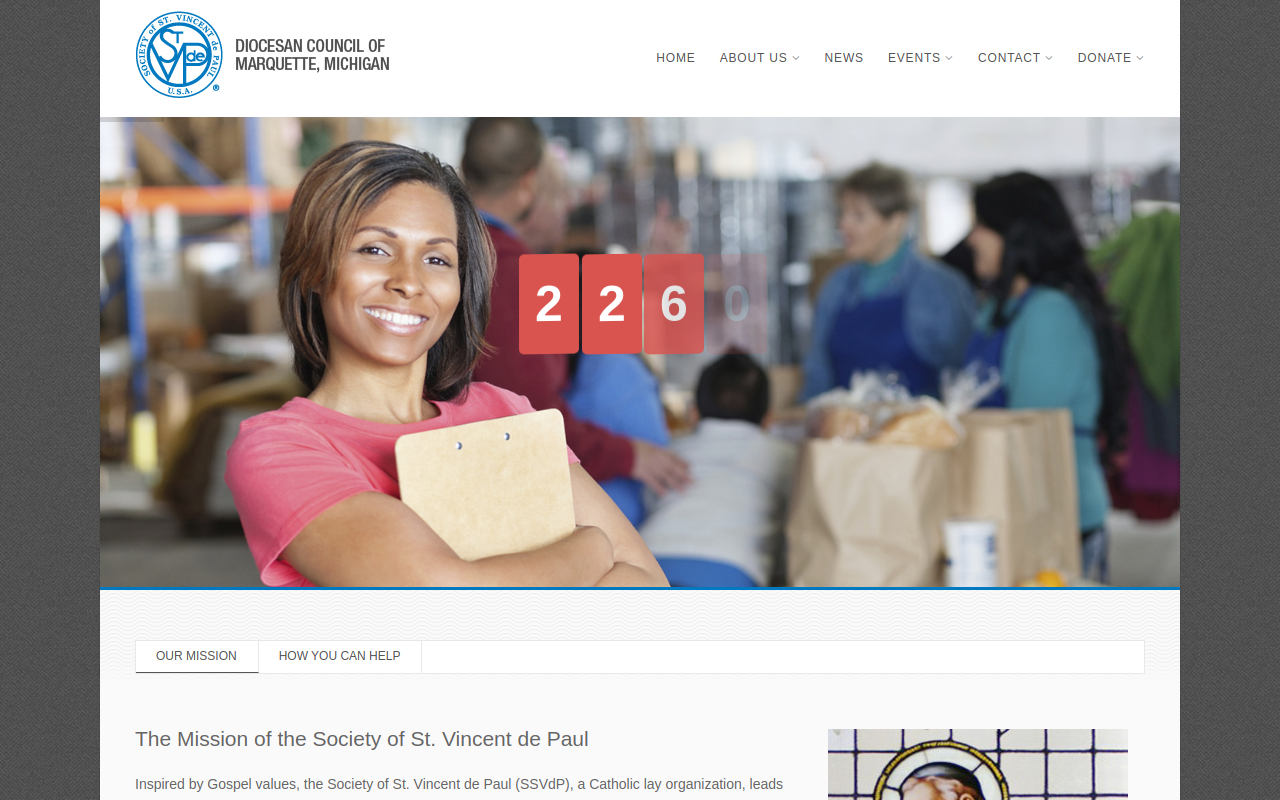 Saint Vincent de Paul Thrift Store website preview