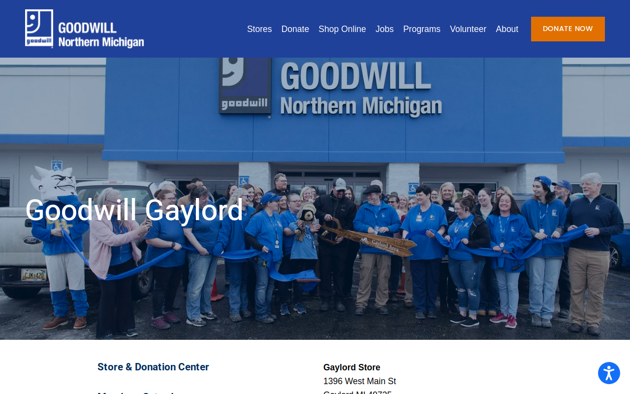 Goodwill Northern Michigan website preview