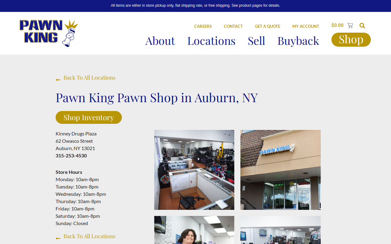 Pawn King website preview