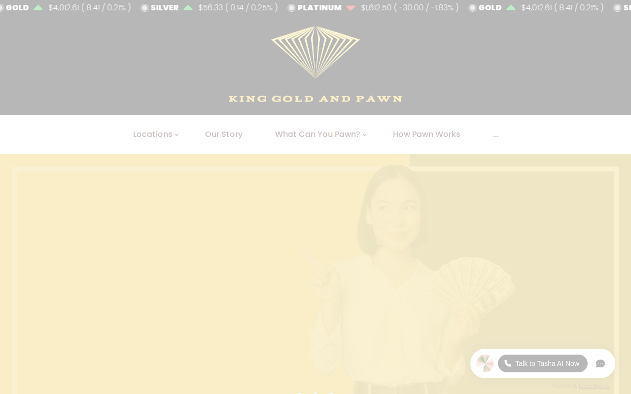 Gold King Pawn website preview