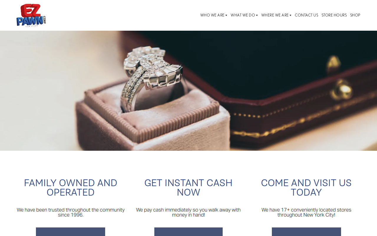 EZ Pawn Corp website preview