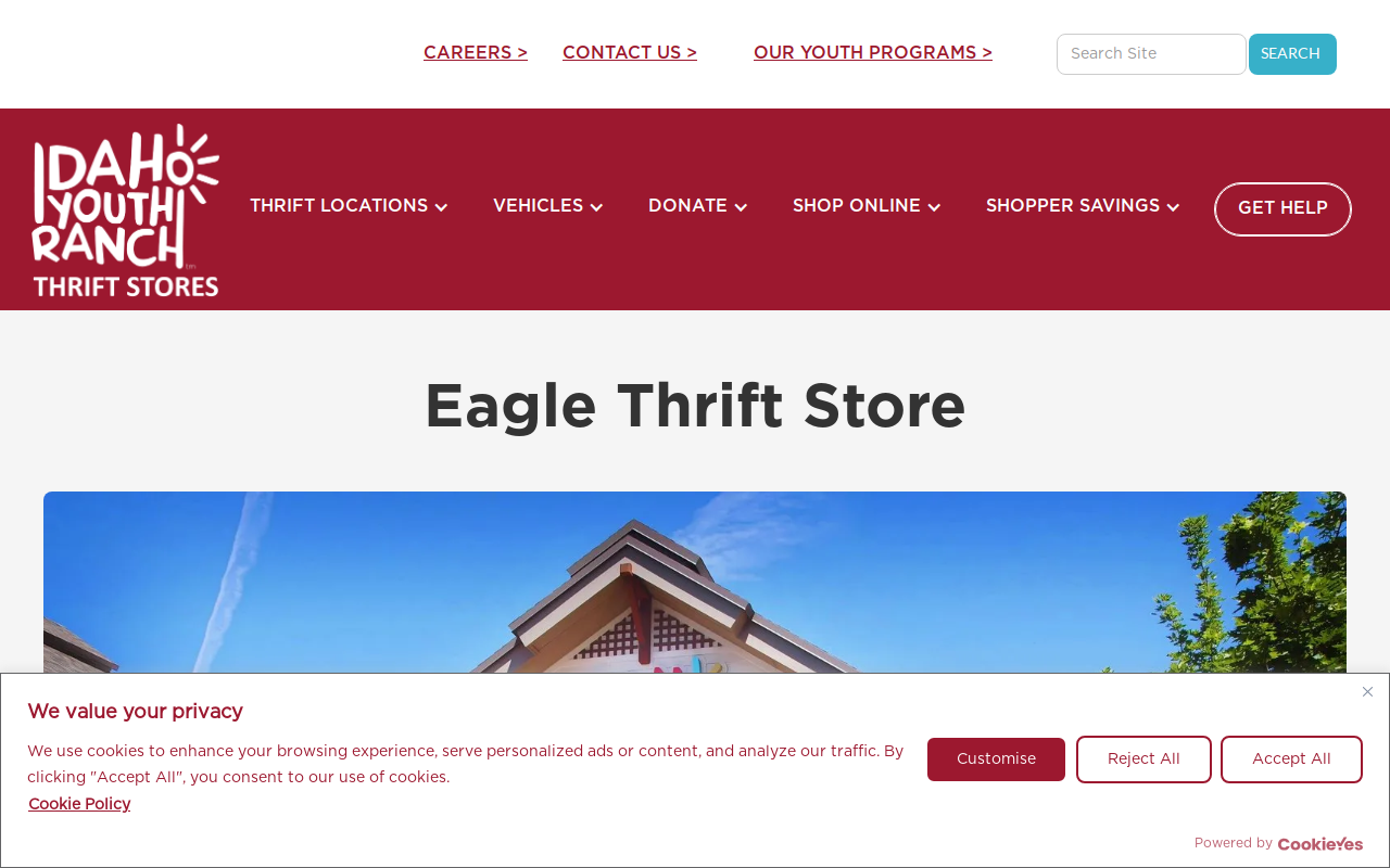 Idaho Youth Ranch Thrift Store website preview