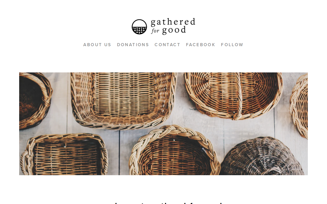 Gathered For Good Thrift Store website preview