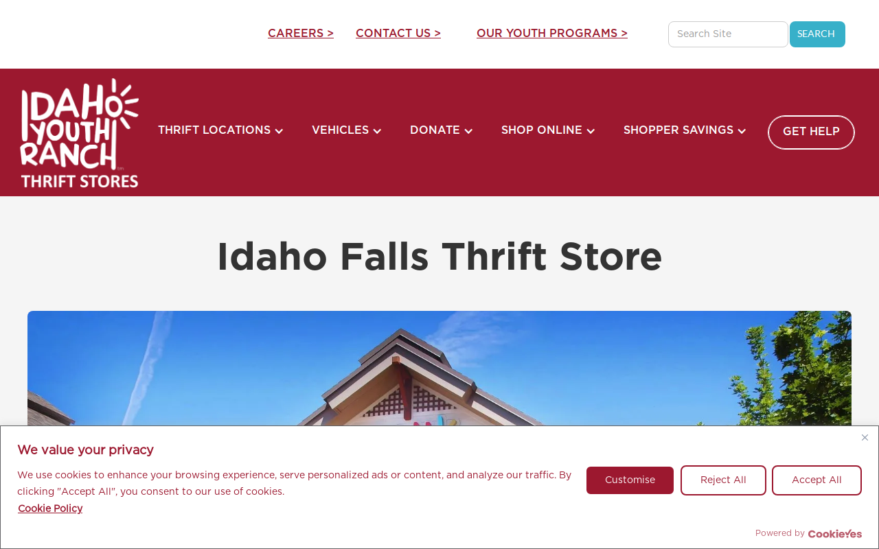Idaho Youth Ranch Thrift Store website preview