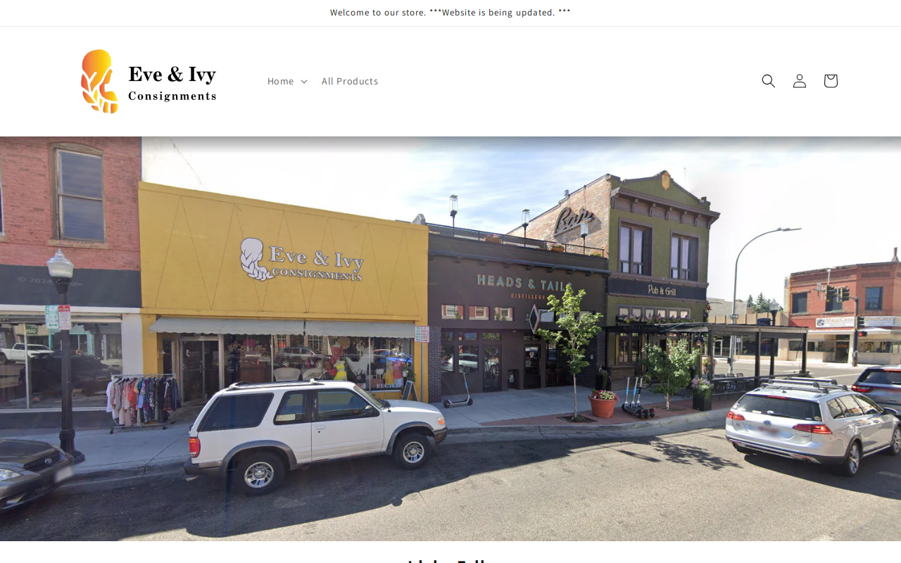 Eve & Ivy Consignments website preview