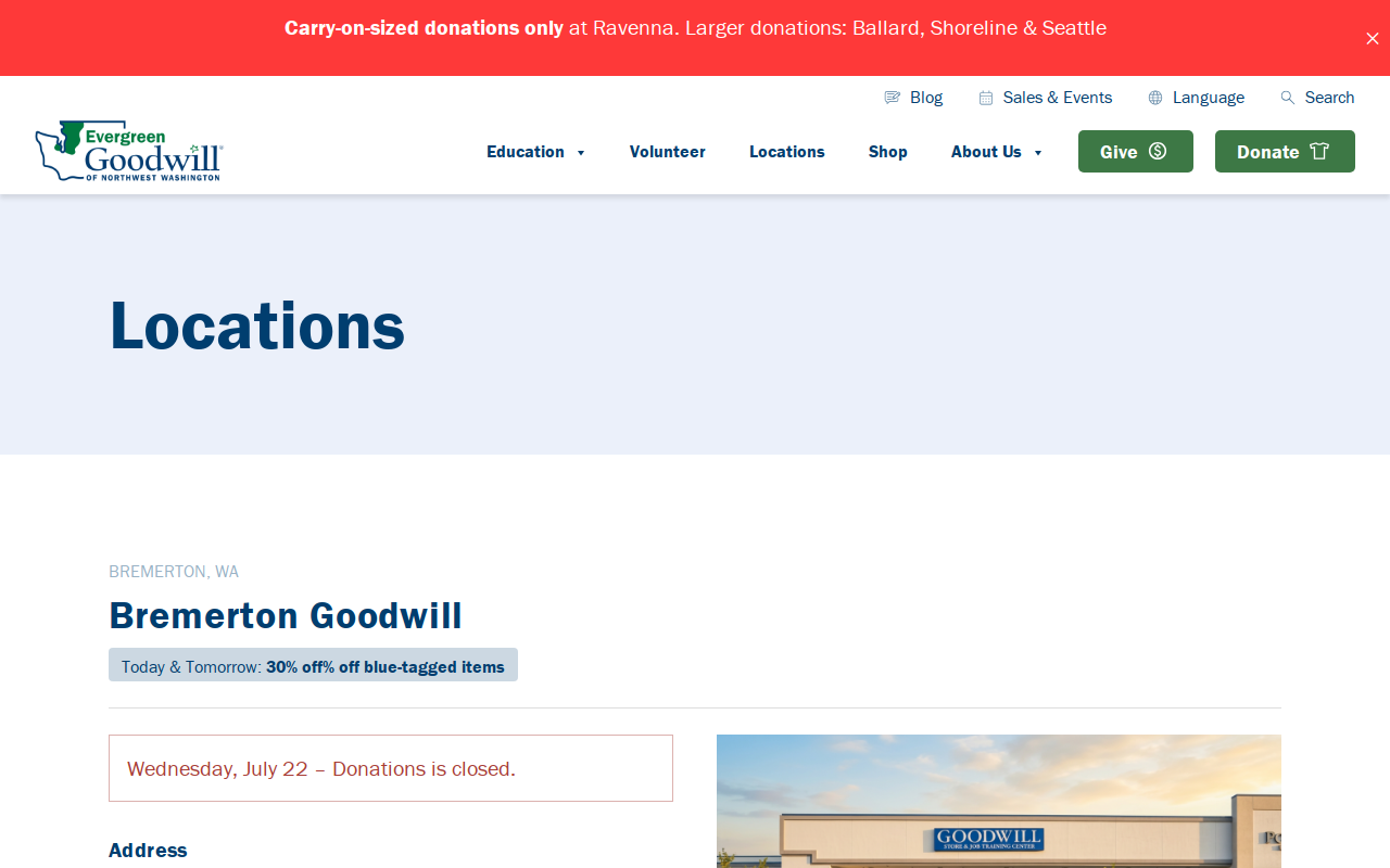 Goodwill website preview