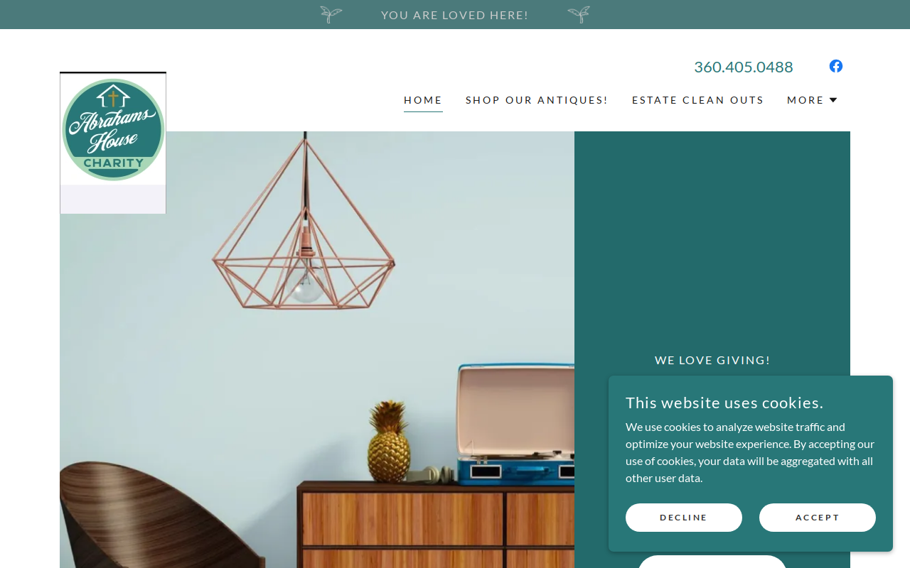 Abraham's House Charity website preview
