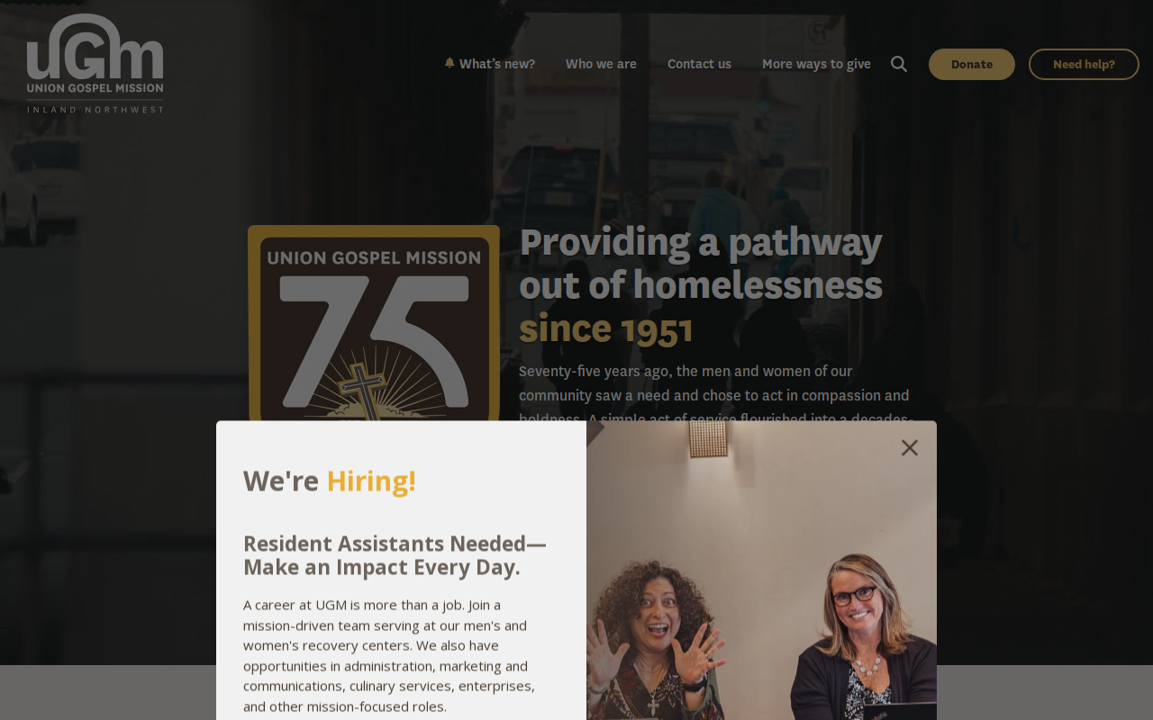 UGM Thrift Store website preview