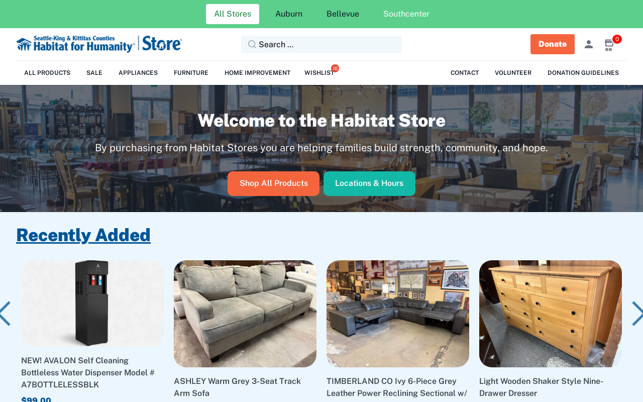 Habitat for Humanity ReStore website preview